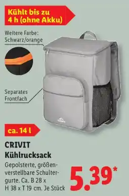Lidl CRIVIT Kühlrucksack Angebot