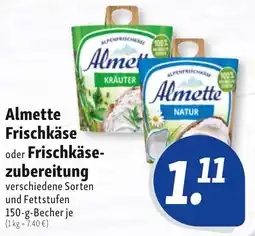 Nah & Frisch Almette Frischkäse oder Frischkäsezubereitung Angebot