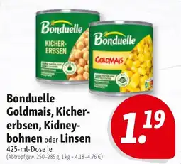 Nah & Frisch Bonduelle Goldmais, Kicher- erbsen, Kidney- bohnen oder Linsen Angebot