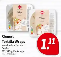 Nah & Frisch Sinnack Tortilla Wraps Angebot