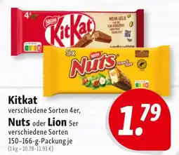 Nah & Frisch Kitkat Nuts oder Lion Angebot
