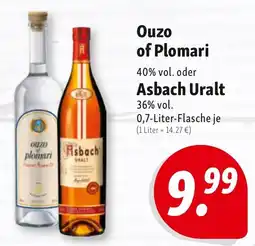 Nah & Frisch Ouzo of Plomari oder Asbach Uralt Angebot
