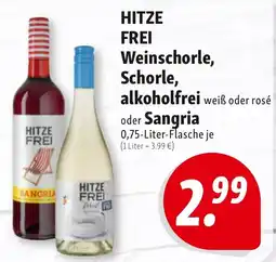Nah & Frisch Hitze frei weinschorle, schorle, alkoholfrei weiß oder rosé oder sangria Angebot