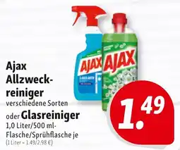 Nah & Frisch Ajax Allzweckreiniger oder Glasreiniger Angebot