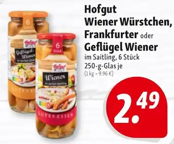 Nah & Frisch Hofgut Wiener Würstchen, Frankfurter oder Geflügel Wiener Angebot