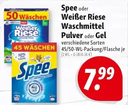 Nah & Frisch Spee oder Weißer Riese Waschmittel Pulver oder Gel Angebot