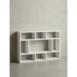 Netto Marken-Discount Wandregal Eiche Holz Freischwebend Modern, Weiß 75x16x51 cm Angebot