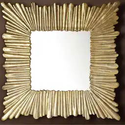 Netto Marken-Discount Wandspiegel Quadrat Metall Gold 75x75 cm Moderner Rahmen Angebot