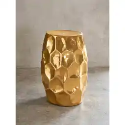 Netto Marken-Discount Beistelltisch Aluminium Orientalisch Rund Hammerschlag, Gold 30x29x47 cm Angebot
