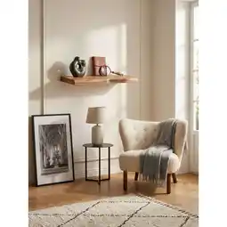 Netto Marken-Discount Wandregal Massivholz Baumkante Landhausstil, Akazie 40x26x4 cm Angebot