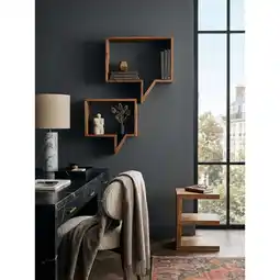 Netto Marken-Discount Wandregal Set MUMBAI Massivholz Hängend Landhausstil, Akazie 50x13x49 cm Angebot