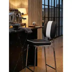 Netto Marken-Discount Barhocker Retro 50er Jahre Dinerstil Weiß, Schwarz 40x38x110 cm Angebot