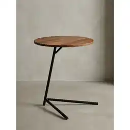 Netto Marken-Discount Beistelltisch – Massivholz Metall 40x46x40 cm Industrial Angebot
