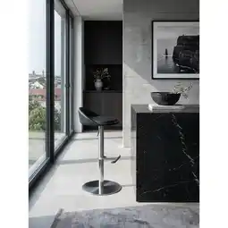 Netto Marken-Discount Barhocker Edelstahl Höhenverstellbar Rückenlehne Drehbar, Schwarz 43x43x90 cm Angebot