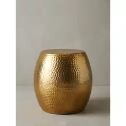 Netto Marken-Discount Beistelltisch Aluminium Rund Orientalisch Hammerschlag, Gold 42x42x42 cm Angebot