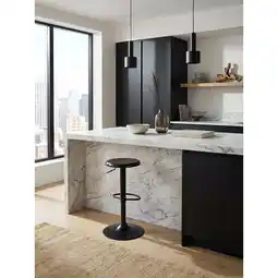 Netto Marken-Discount Barhocker – Schwarz, Metall, ohne Lehne, höhenverstellbar 58–79cm, drehbar, 100kg Angebot