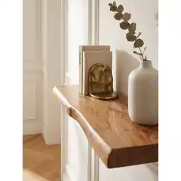 Netto Marken-Discount Wandregal Massivholz Baumkante Landhausstil, Akazie 60x26x4 cm Angebot