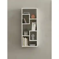 Netto Marken-Discount Wandregal Holz Freischwebend Modern, Weiß 36x15x90 cm Angebot