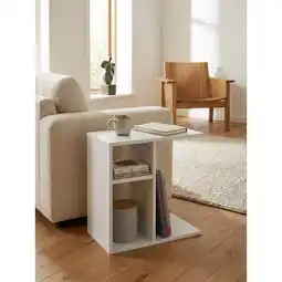 Netto Marken-Discount Beistelltisch Holz Modern Eckig, Weiß 50x30x50 cm Angebot