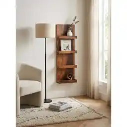 Netto Marken-Discount Wandregal Massivholz Modern Stil 30x80x10 cm Groß Schwebend Angebot