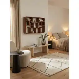 Netto Marken-Discount Wandregal Massivholz Modern Stil 80x55x15 cm Groß Schwebend Angebot