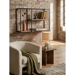 Netto Marken-Discount Wandregal Mango Massivholz Metall Industrial Stil 60x40x18 cm Rechteckig Angebot