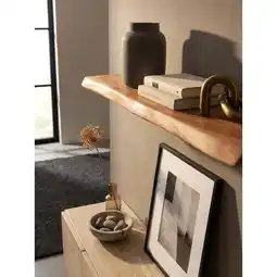 Netto Marken-Discount Wandregal Massivholz Baumkante Landhausstil, Akazie 80x25x4 cm Angebot