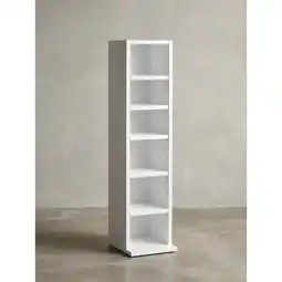 Netto Marken-Discount Bücherregal – Weiß, 21x91x25,5cm, 6 Fächer, schmal, Flur/Kinderzimmer Angebot