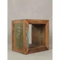 Netto Marken-Discount Beistelltisch – Massivholz Braun 45x45x35 cm mit Ablage Angebot