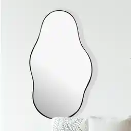Netto Marken-Discount Wandspiegel Asymmetrisch Metall Schwarz 40x80 cm Moderner Rahmen Angebot
