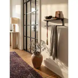 Netto Marken-Discount Wandregal Massivholz Metall Industrial Stil 50x15x13 cm Rechteckig Angebot