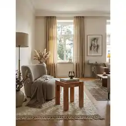Netto Marken-Discount Beistelltisch Massivholz Landhausstil Design MUMBAI, Akazie 35x35x45 cm Angebot