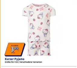Action Kurzer pyjama Angebot