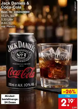Netto Marken-Discount Jack daniel's coca-cola Angebot