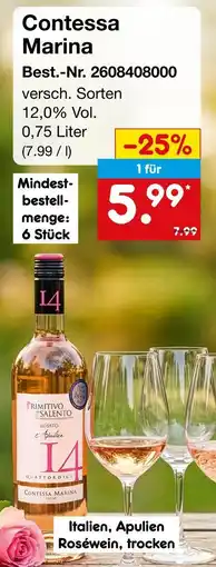 Netto Marken-Discount Contessa marina primitivo salento rosato Angebot