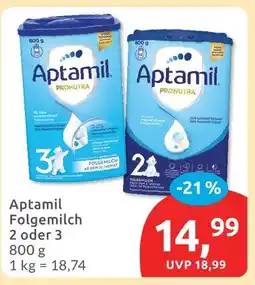 Budni Aptamil folgemilch 2 oder 3 Angebot