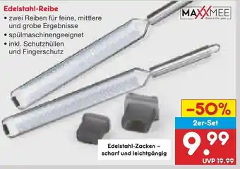 Netto Marken-Discount Maxxmee Edelstahl Reibe Angebot