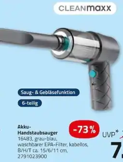 ROLLER Cleanmaxx Akku Handstaubsauger Angebot
