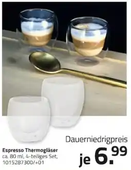 ROLLER Espresso Thermogläser Angebot