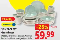 Lidl SILVERCREST Geschirrset Modell ,,Porto". Angebot