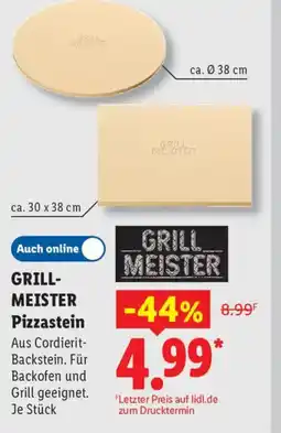 Lidl GRILL- MEISTER Pizzastein Angebot