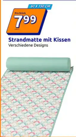 Action Strandmatte mit Kissen Angebot
