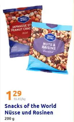 Action Snacks of the World Nüsse und Rosinen Angebot