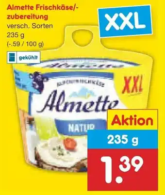 Netto Marken-Discount Almette Frischkäse/zubereitung 235g Angebot