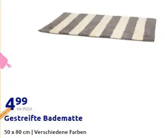 Action Gestreifte Badematte Angebot