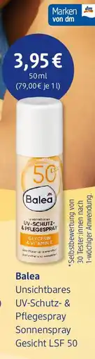 dm drogerie Balea Unsichtbares UV-Schutz- & Pflegespray Sonnenspray Angebot