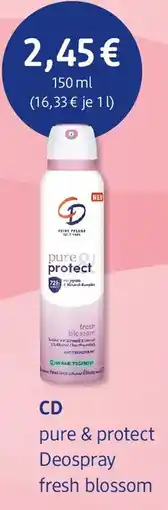 dm drogerie CD pure & protect Deospray Angebot