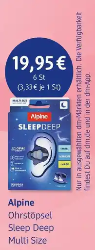 dm drogerie Alpine Ohrstöpsel Sleep Deep Angebot