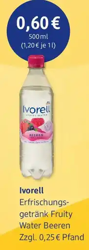 dm drogerie Ivorell Erfrischungsgetränk Fruity Water Beeren Angebot
