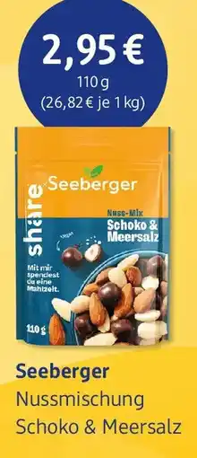 dm drogerie Seeberger Nussmischung Schoko & Meersalz Angebot